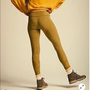 Free People Mustard Track Pants